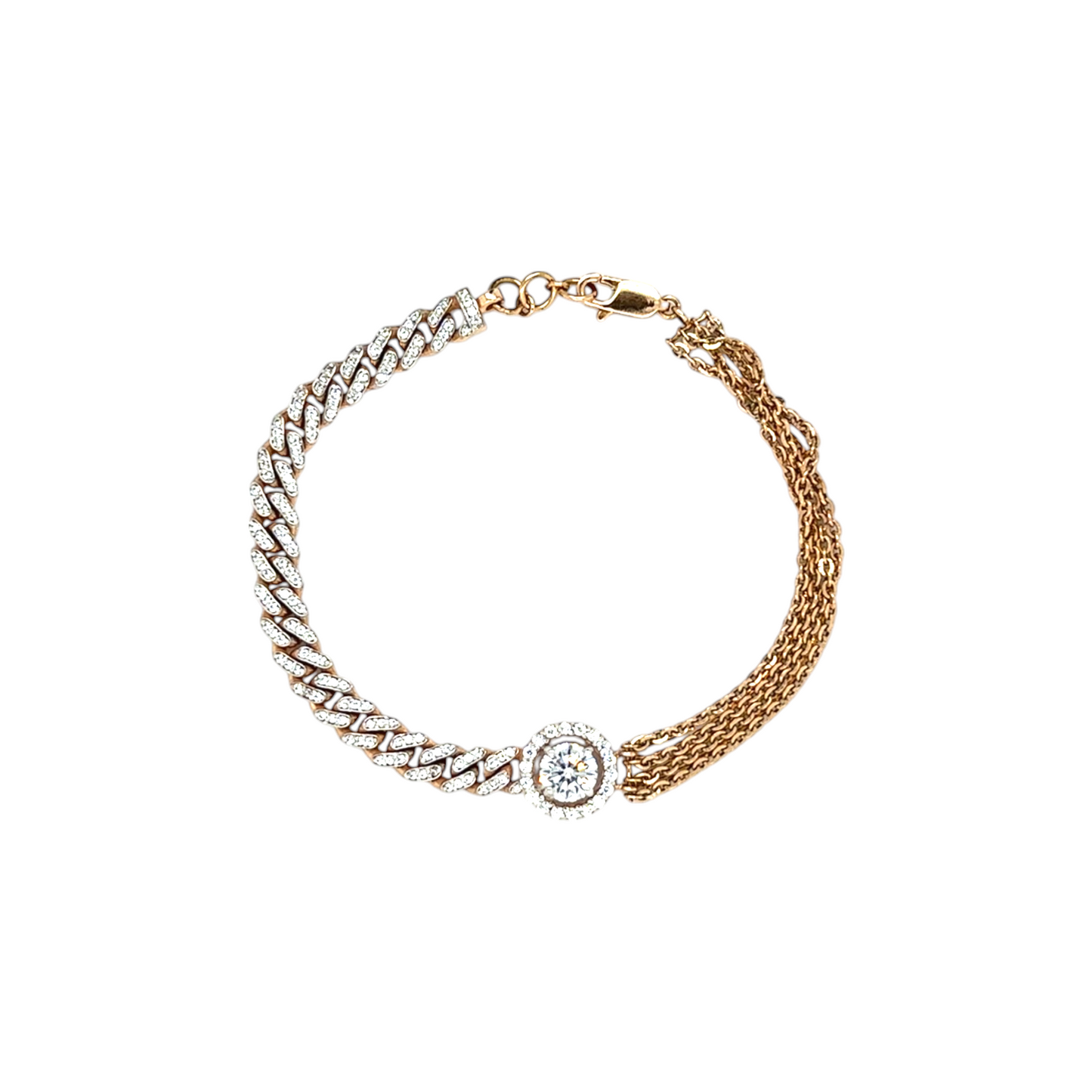 Radiant Halo Gold Bracelet