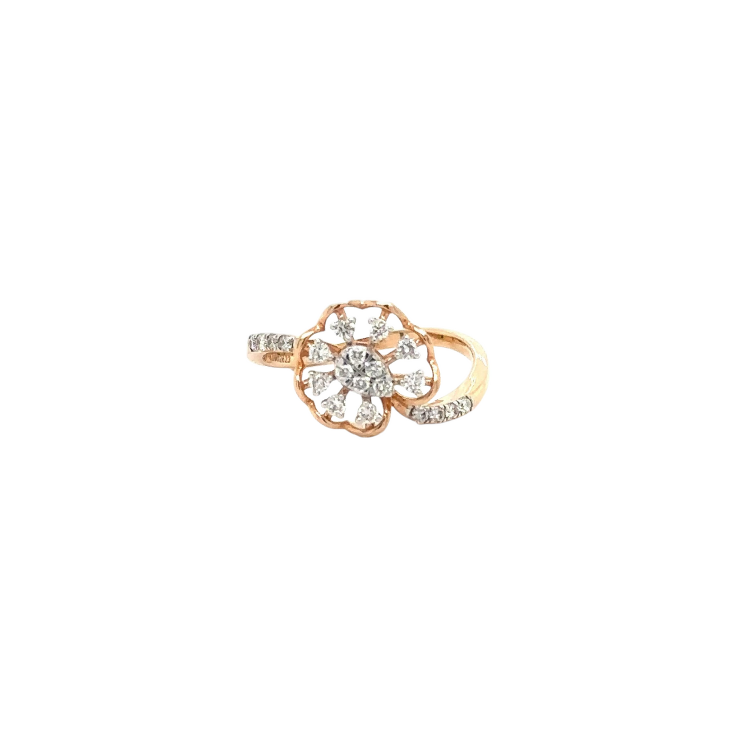 Blossoming Diamond Petal Ring